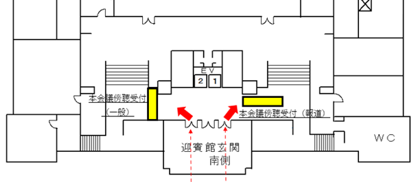傍聴受付場所図（令和７年６月～）