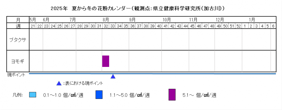 2025夏から冬カレンダー