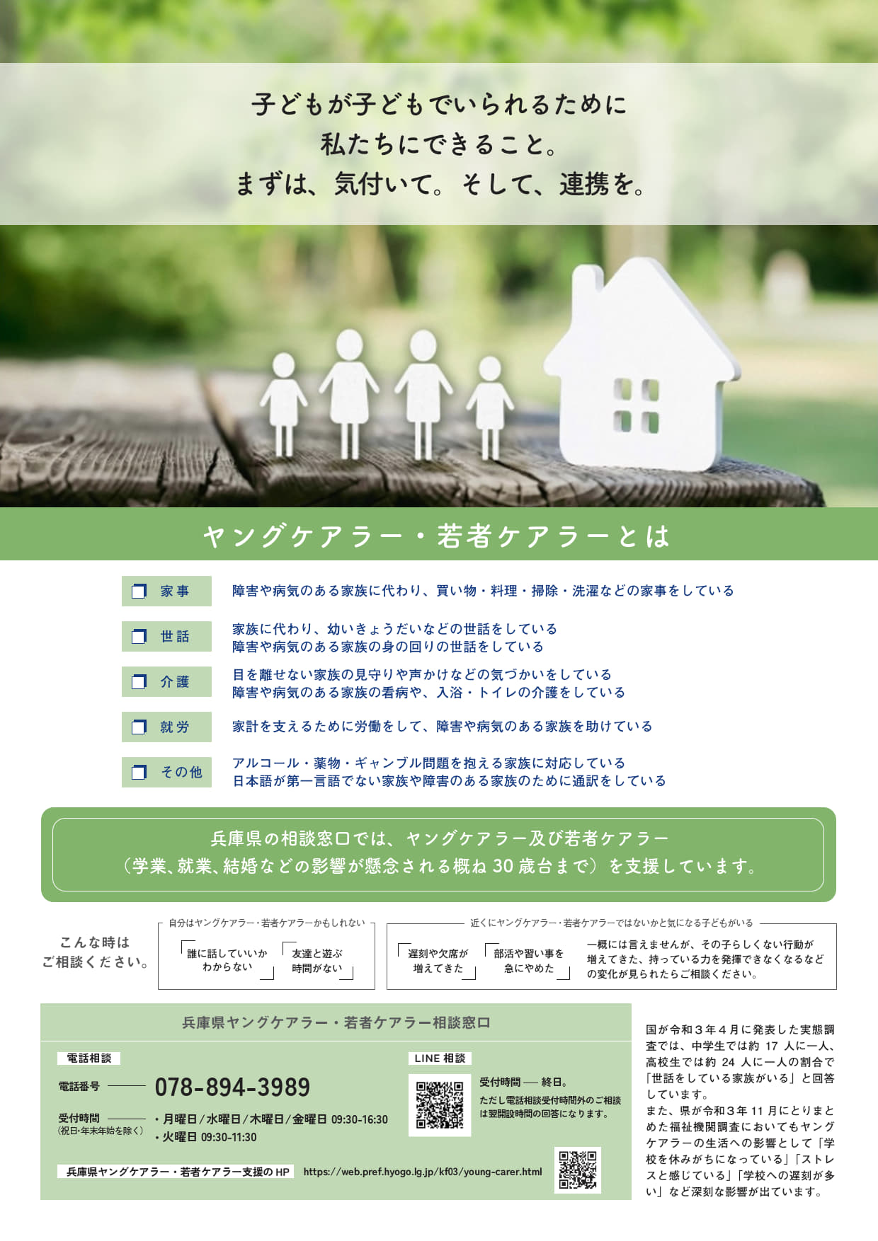 ヤングケアラー窓口チラシ（令和7年度版・裏）