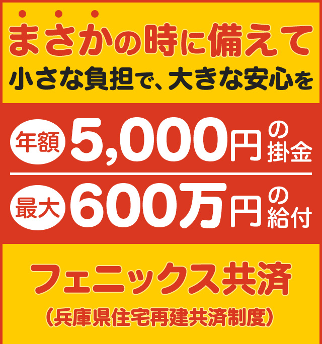 フェニックス共済（兵庫県住宅再建共済制度）コスト・給付内容編