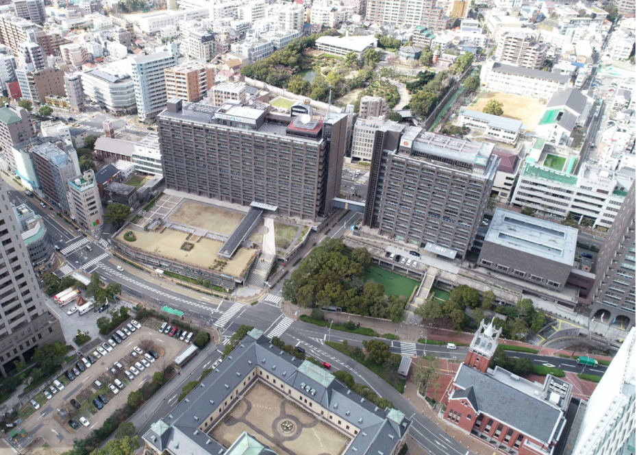 県庁舎（航空写真）